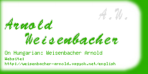 arnold weisenbacher business card